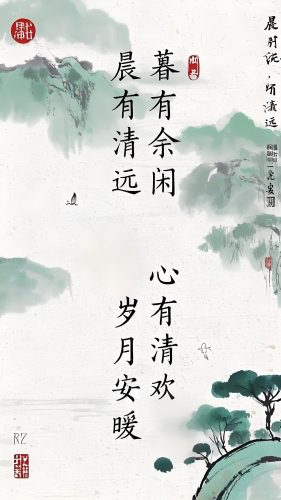 晨有清远，幕有余闲。心有清欢，岁月安暖 | 国风壁纸沉浸式体验